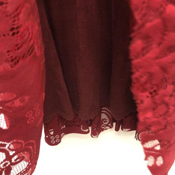 Free People Dress Womens XS Lace Bell Sleeve‎ Boho Cutout Fit Flare Party - Picture 6 of 14